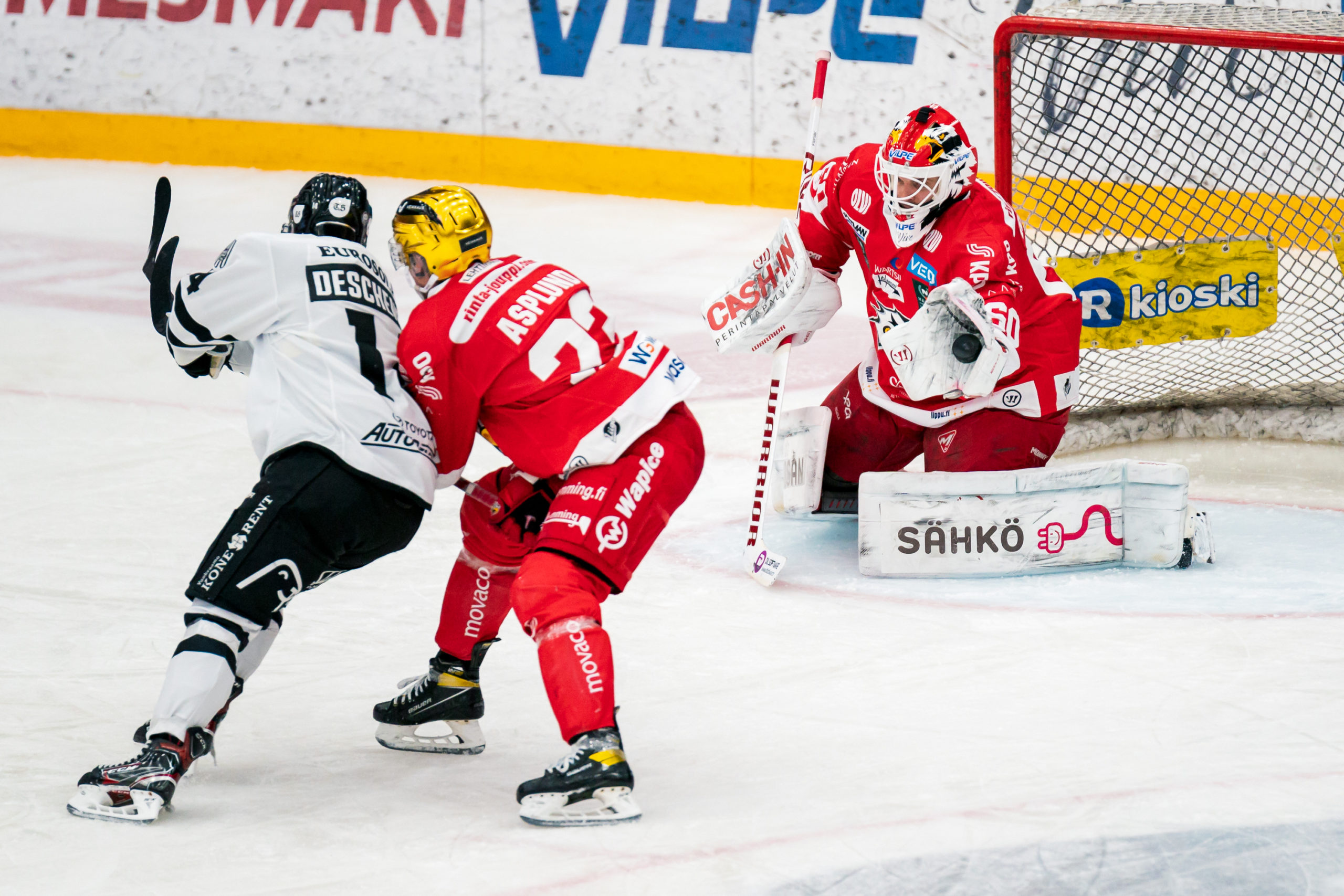 20220129 Vaasa, FINLAND. LIIGA: Vaasan Sport - TPS Turku. 

Rasmus Reijola torjuu

Photo: Samppa Toivonen / APOLLO PHOTO